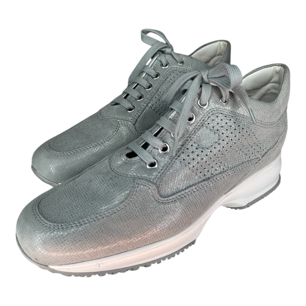 Hogan Croc Embossed Patent Sneakers